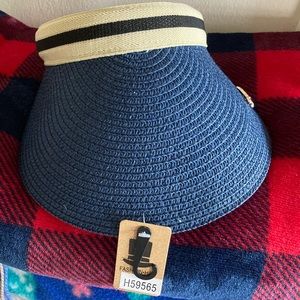 Hat visor new beige n navy blue very stylish
